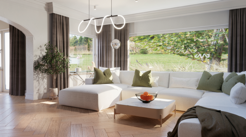 Projekt wnętrza domu o powierzchni 300 m²